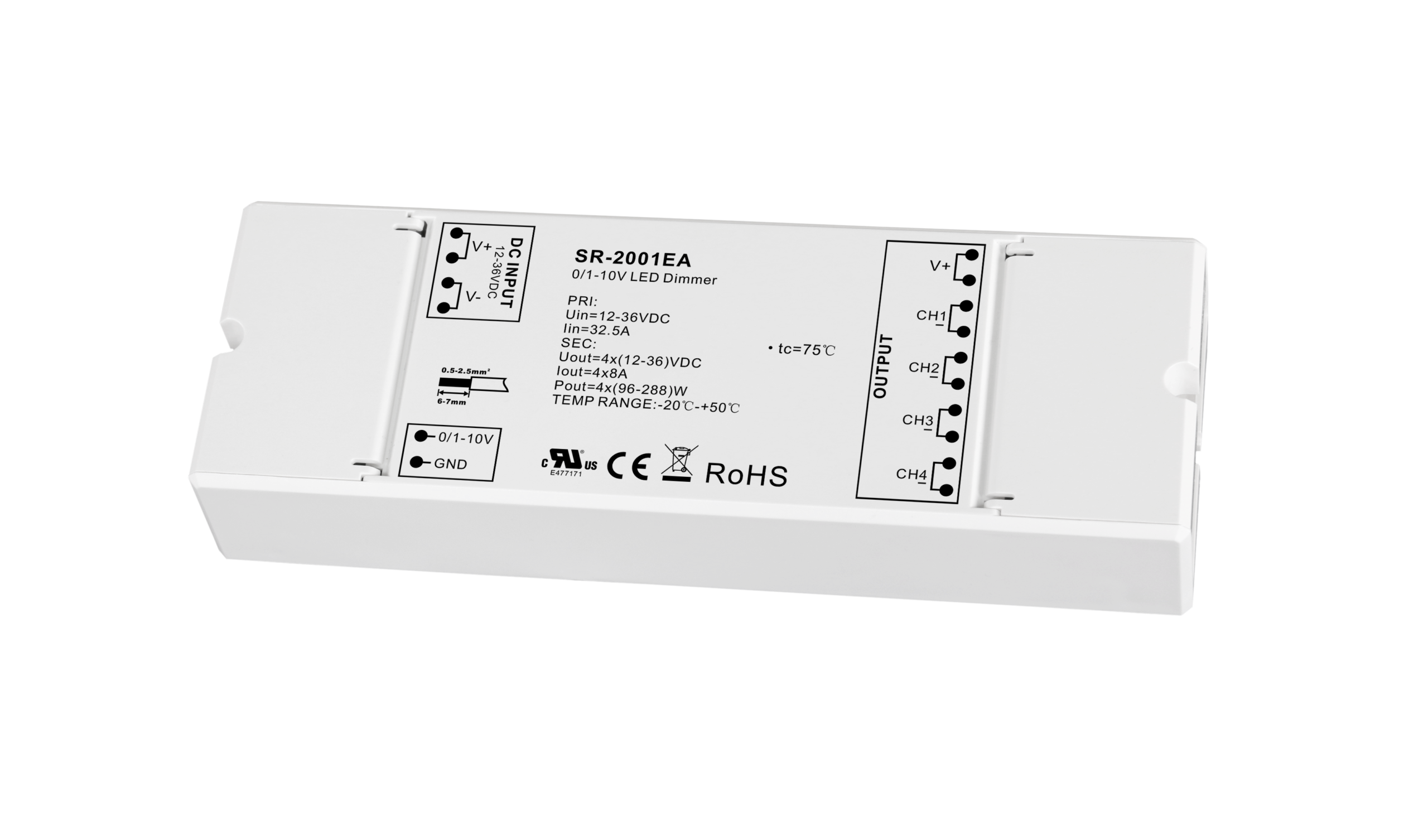 4 Channel Constant Voltage 0/1-10V LED Dimmer SR-2001EA - Görsel 2