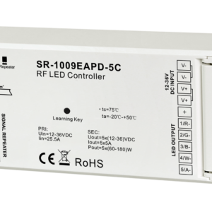 5CH 5x5A Constant Volt RF LED Controller with Receiver+Repeater Mode SR-1009EAPD-5C