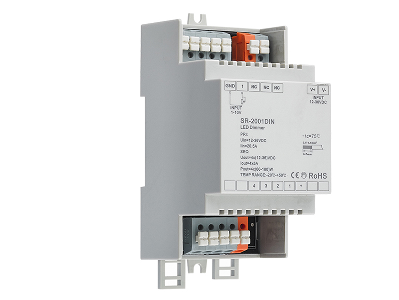 Din Rail Mounted 4 Channel 0/1-10V LED Dimmer SR-2001DIN - Image 2