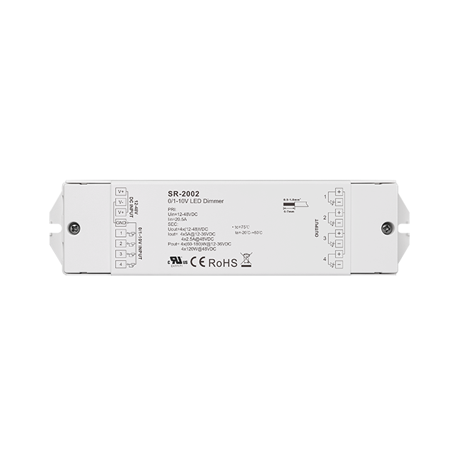 4 Channel 0/1-10V Constant Voltage LED Dimmer Switch SR-2002 - Görsel 2