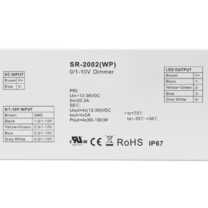 Waterproof 4 Channel 0/1-10V LED Dimmer SR-2002(WP)