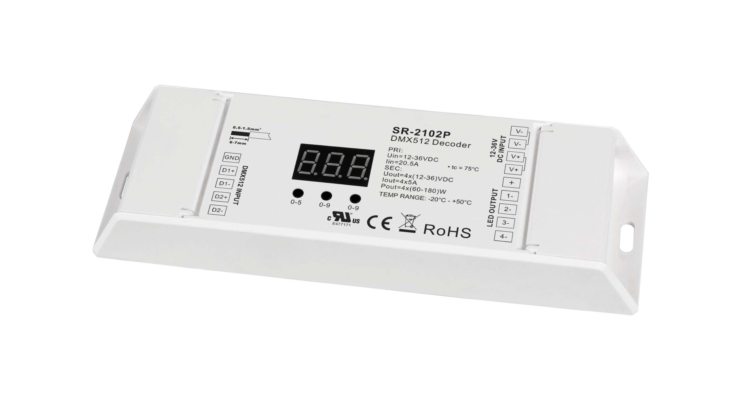 Easy Connection Constant Voltage DMX512 Decoder SR-2102P - Image 3