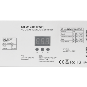 DMX/RDM High Volt LED Strip Controller SR-2108HT(WP)-EU