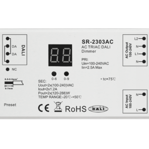 2 Channels AC Triac DALI Dimmer SR-2303AC