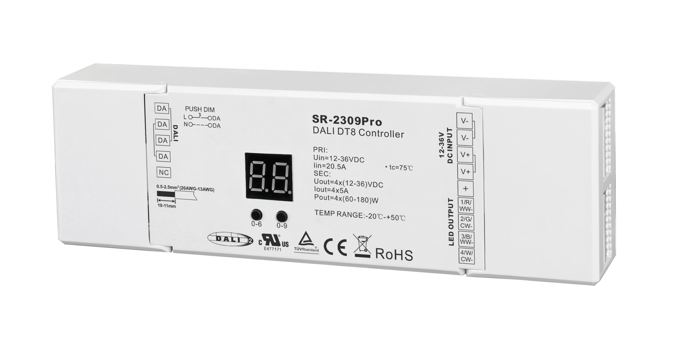 Multi-functional 6 in1 PRO 4 Channels DALI DT8 LED Controller SR-2309PRO - Görsel 2