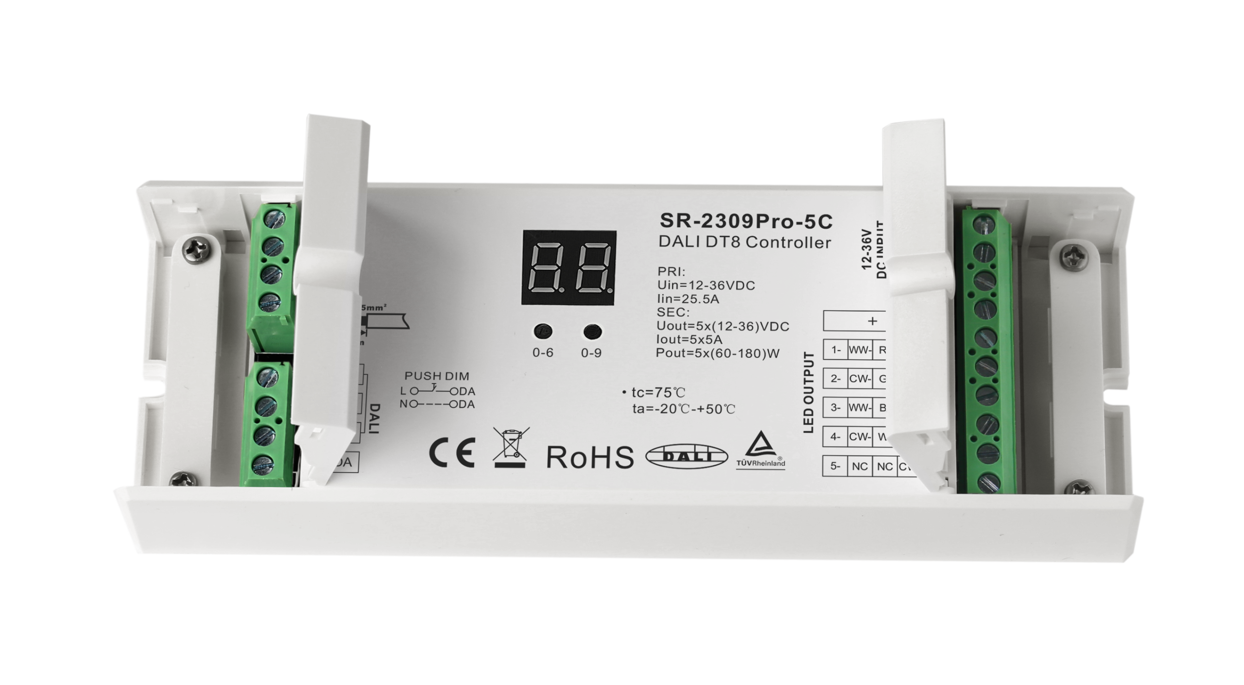7 in 1 Multi-addresses Enabled Professional DALI DT8 LED Controller SR-2309PRO-5C - Image 3