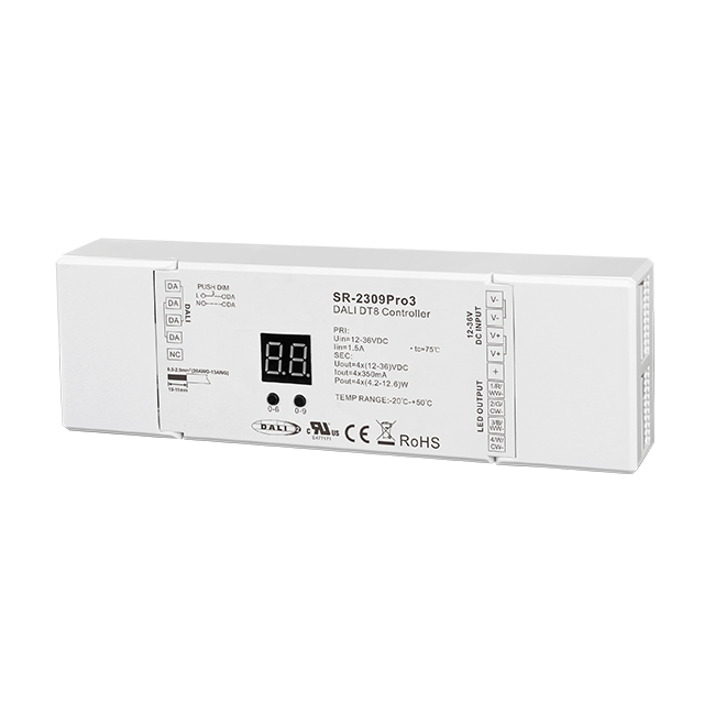 Constant Current Multi-functional 6 in1 PRO 4 Channels DALI DT8 LED Controller SR-2309PRO3