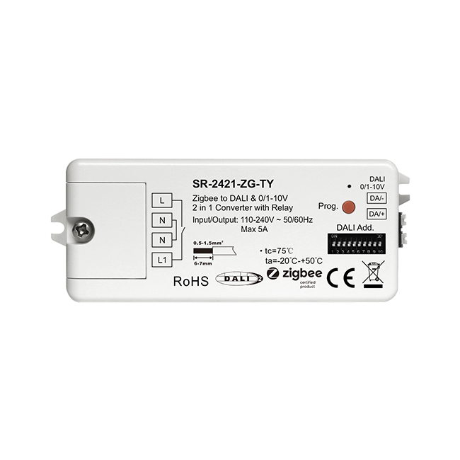 Zigbee to DALI & 0/1-10V 2 in 1 Converter SR-2421-ZG-TY