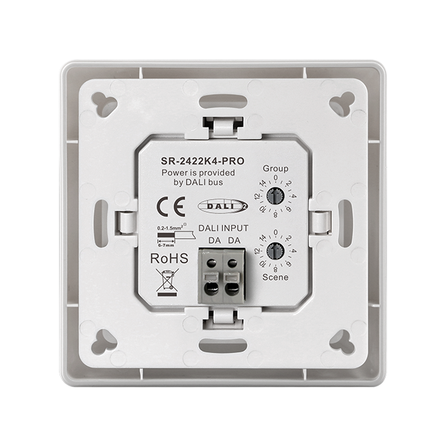 Multi-functional 4-Key Push Button DALI Wall Switch SR-2422K4-PRO - Görsel 4