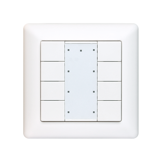 Multi-functional 8-Key Push Button DALI Wall Switch SR-2422K8-PRO