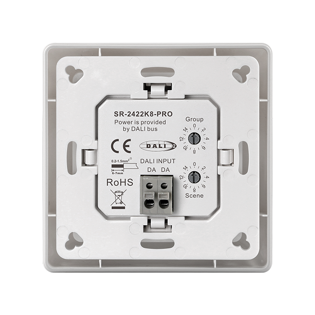 Multi-functional 8-Key Push Button DALI Wall Switch SR-2422K8-PRO - Görsel 4