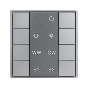 Ultra Slim Push Button CCT DALI DT8 Group&Scene Controller SR-2422NK8-CCT-G1-S2