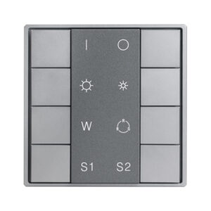 Ultra Slim Push Button RGBW DALI DT8 Group&Scene Controller SR-2422NK8-RGBW-G1-S2