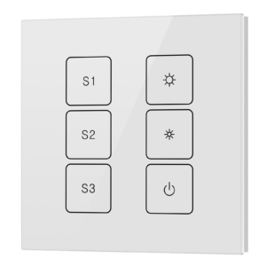 3-Scenes DALI Wall Switch Touch Panel SR-2422T6-DIM-G1-S3