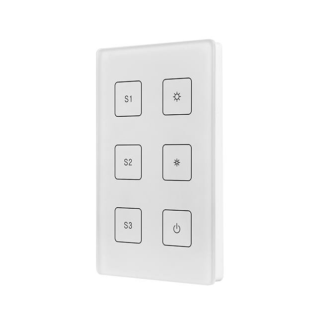 Group & Scene Control Single Color DALI Touch Panel SR-2422T6-DIM-G1-S3(US) - Image 2