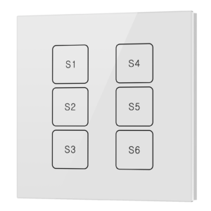 6-Key DALI Wall Switch Touch Panel SR-2422T6-DIM-G1-S6