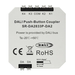 DALI-2 Certified DALI Push Button Coupler SR-DA2833P-DA2