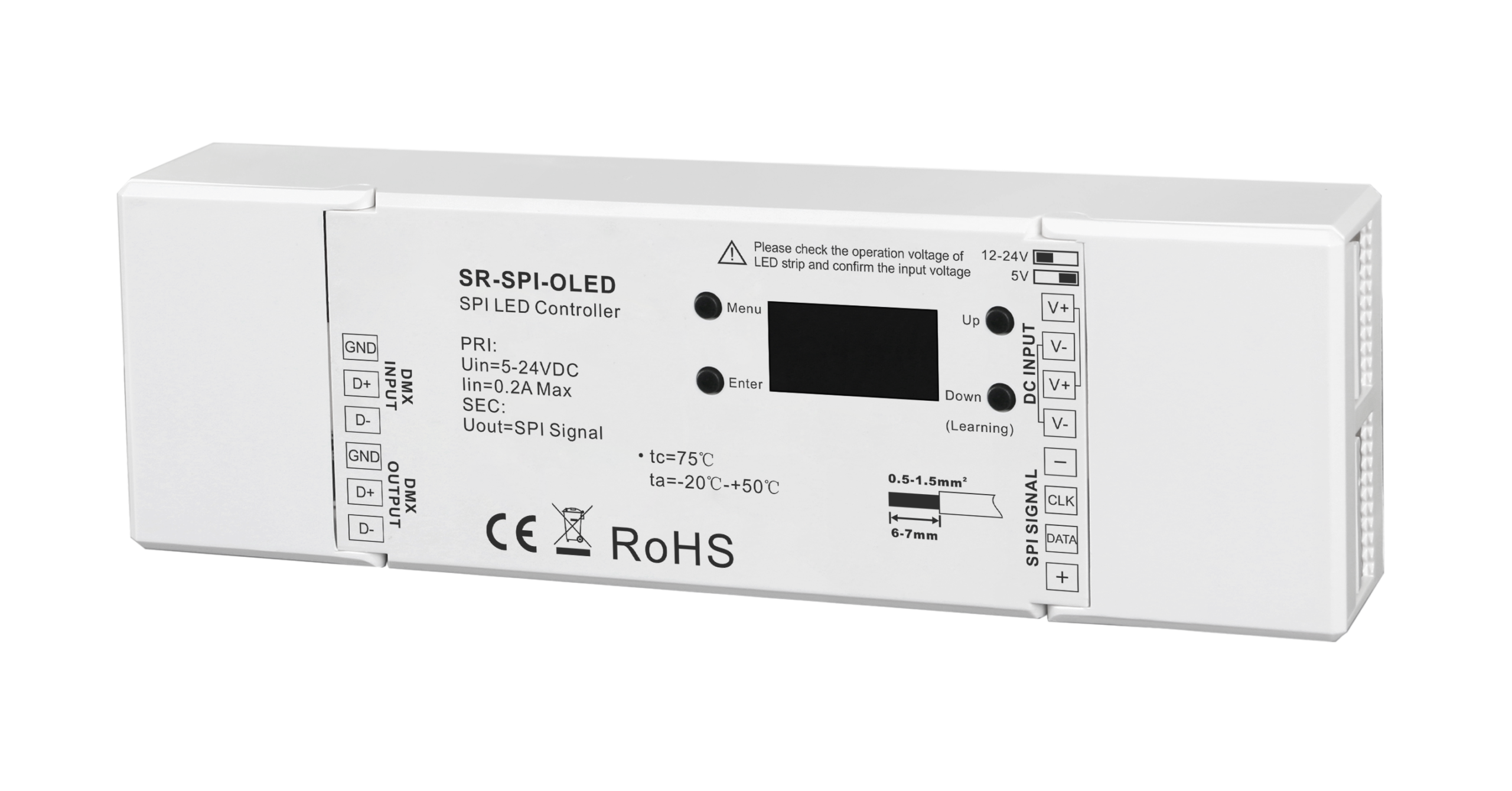 Smart SPI LED Pixel Controller with OLED SR-SPI-OLED - Image 2