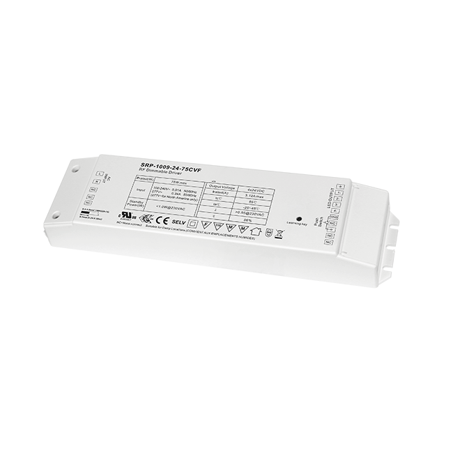75W 4 Channels Constant Voltage RF LED Dimmable Driver SRP-1009-24-75CVF