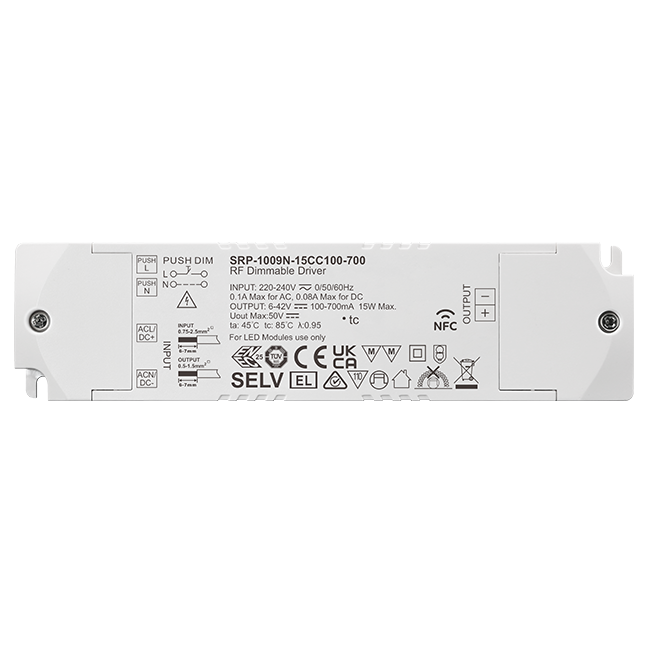 15W RF NFC Enabled LED Driver (Constant Current) SRP-1009N-15CC100-700