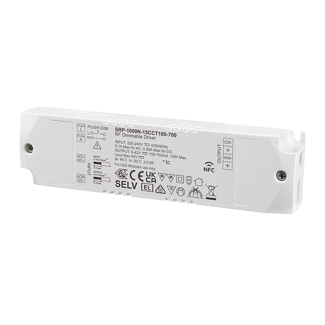 15W 2CH RF NFC Enabled LED Driver (Constant Current) SRP-1009N-15CCT100-700 - Image 3