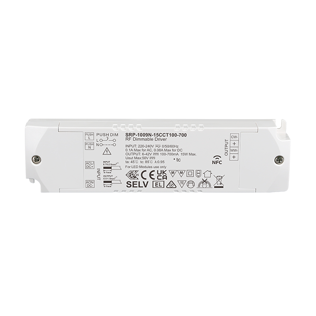 15W 2CH RF NFC Enabled LED Driver (Constant Current) SRP-1009N-15CCT100-700