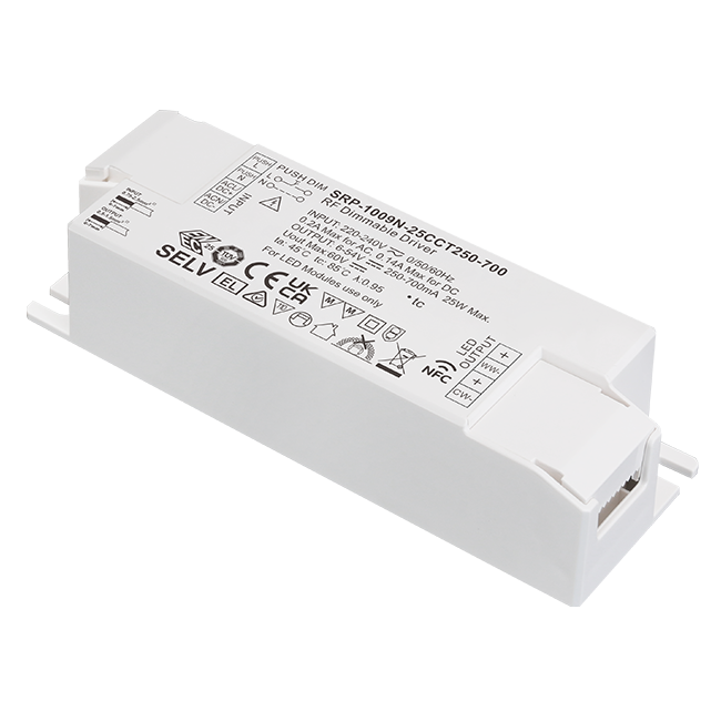 25W 2CH RF NFC Enabled LED Driver (Constant Current) SRP-1009N-25CCT250-700