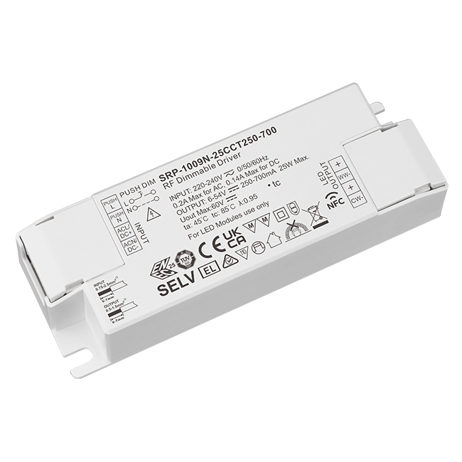 25W 2CH RF NFC Enabled LED Driver (Constant Current) SRP-1009N-25CCT250-700 - Image 3
