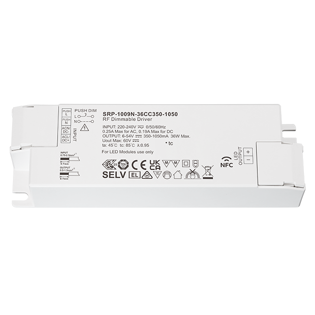 36W RF NFC Enabled LED Driver (Constant Current) SRP-1009N-36CC350-1050 - Görsel 3