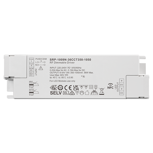 35W 2CH RF NFC Enabled LED Driver (Constant Current) SRP-1009N-36CCT350-1050 - Görsel 4