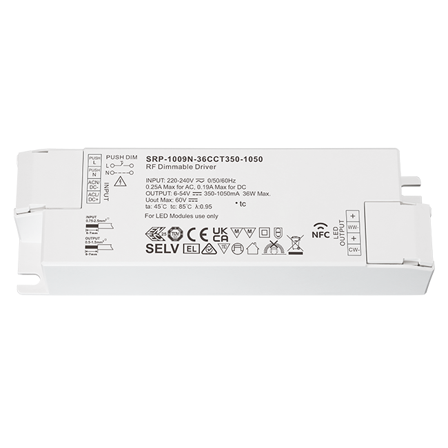 35W 2CH RF NFC Enabled LED Driver (Constant Current) SRP-1009N-36CCT350-1050 - Görsel 2
