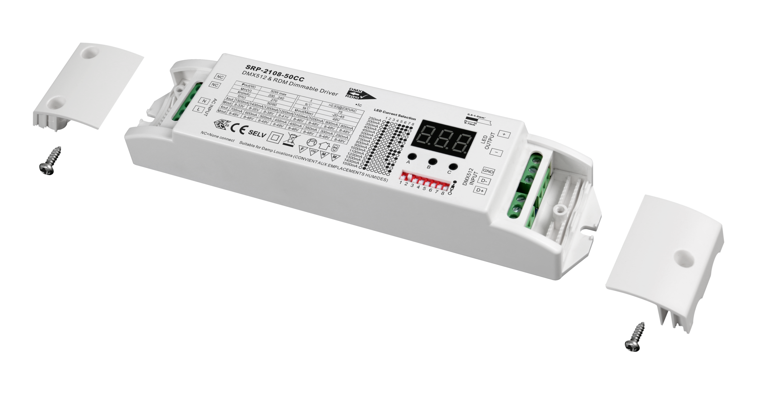 50W Constant Current DMX LED Driver SRP-2108-50CC - Image 3