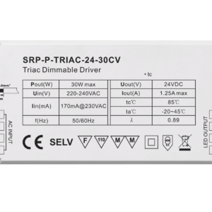 30W 24VDC DALI DT6 Triac Constant Voltage Dimmable Driver With 4 Dimming Interfaces In 1 SRP-TRIAC-24-30CV