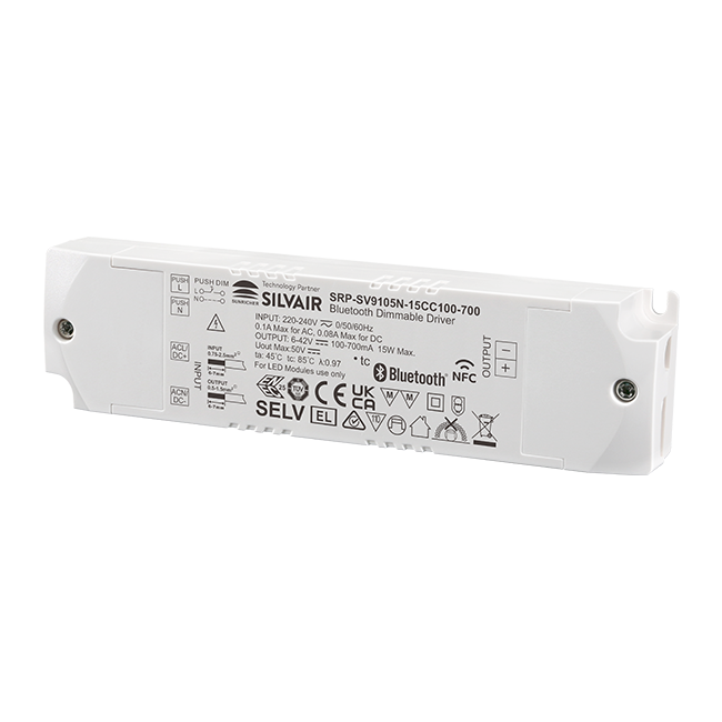 15W 1CH BLE NFC Enabled LED Driver (Constant Current) SRP-SV9105N-15CC100-700 - Görsel 3