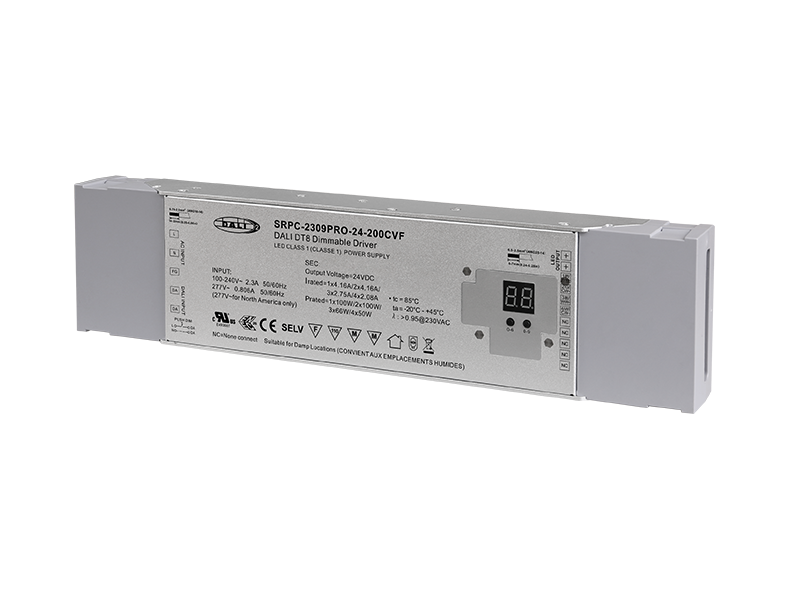 200W 4 Channels 24VDC DALI DT8 LED Constant Voltage Driver With 4 Dimming Interfaces In 1 SRPC-2309PRO-24-200CVF - Image 3