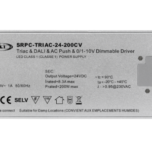 200W 24VDC DALI DT6 Triac Constant Voltage Dimmable Driver With 4 Dimming Interfaces In 1 SRPC-TRIAC-24-200CV